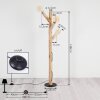 Pozos Staande lamp Hout licht, Zwart, 3-lichts