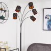 Opatija Staande lamp Zwart, 5-lichts, Stoffen lampenkap
