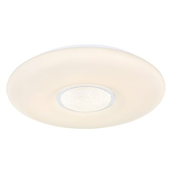 Globo SULLY Plafondlamp LED Wit, 1-licht, Afstandsbediening, Kleurwisselaar