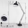 Hallsta Staande lamp Chroom, Zwart, 1-licht