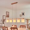Saltaire Hanglamp Hout licht, Zilver, 5-lichts
