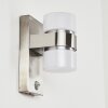 Tiarp Buiten muurverlichting LED Nikkel mat, 2-lichts, Bewegingsmelder