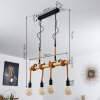 Vitlanda Hanglamp Bruin, Hout licht, Zwart, 4-lichts