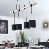 Betsele Hanglamp Hout licht, Zwart, 4-lichts