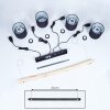 Betsele Hanglamp Hout licht, Zwart, 4-lichts