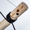 Betsele Hanglamp Hout licht, Zwart, 4-lichts