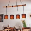 Betsele Hanglamp Hout licht, Zwart, 4-lichts