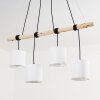Betsele Hanglamp Hout licht, Zwart, 4-lichts