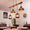 Ramon Hanglamp Hout licht, Zwart, 4-lichts