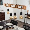 Gnitteryd Hanglamp Bruin, Hout licht, Zwart, 4-lichts