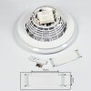 Piraeus plafondventilator LED Wit, 1-licht, Afstandsbediening, Kleurwisselaar