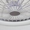 Piraeus plafondventilator LED Wit, 1-licht, Afstandsbediening, Kleurwisselaar