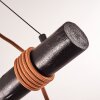 Ajaccio Hanglamp Hout donker, Zwart, 4-lichts
