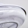 Riccione plafondventilator LED Wit, 1-licht, Afstandsbediening, Kleurwisselaar