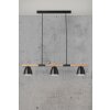 Nordlux THEO Hanglamp Hout licht, Zwart, 3-lichts