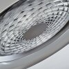 Penon plafondventilator LED Zilver, 1-licht, Afstandsbediening