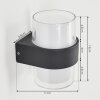 Cesta Buiten muurverlichting LED Zwart, 2-lichts