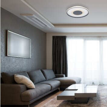 Globo NORA Plafondpaneel LED Antraciet, 1-licht, Afstandsbediening