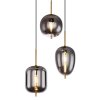 Globo BLACKY I Hanglamp Messing, 3-lichts