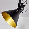 Upiano Plafondlamp Chroom, Zwart, 2-lichts