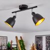 Pistrino Plafondlamp Chroom, Zwart, 2-lichts