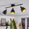 Pistrino Plafondlamp Chroom, Zwart, 3-lichts