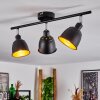Pistrino Plafondlamp Chroom, Zwart, 3-lichts