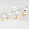 Musland Plafondlamp Chroom, Wit, 4-lichts