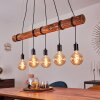 Canedo Hanglamp Bruin, Zwart, 5-lichts