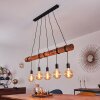 Canedo Hanglamp Bruin, Zwart, 5-lichts