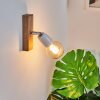 Musland Muurlamp Bruin, Chroom, 1-licht