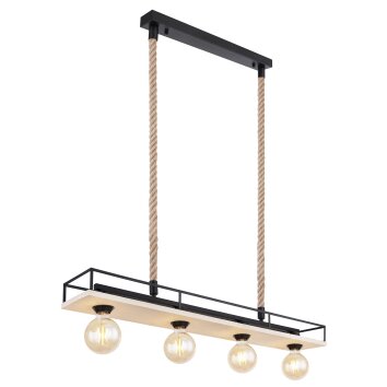 Globo TRIXI Hanger Bruin, Hout licht, Zwart, 4-lichts