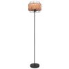 Globo GINA Staande lamp Hout donker, Zwart, 1-licht