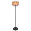 Globo GINA Staande lamp Hout donker, Zwart, 1-licht