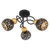 Globo SARRA Plafondlamp Zwart, 3-lichts