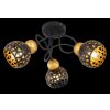 Globo SARRA Plafondlamp Zwart, 3-lichts