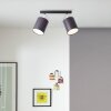 Brilliant Vonnie Plafondlamp Hout licht, Zwart, 2-lichts