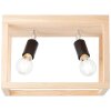 Brilliant Nerea Plafondlamp Hout licht, Zwart, 2-lichts