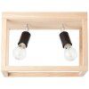 Brilliant Nerea Plafondlamp Hout licht, Zwart, 2-lichts
