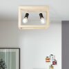 Brilliant Nerea Plafondlamp Hout licht, Zwart, 2-lichts