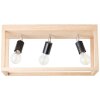 Brilliant Nerea Plafondlamp Hout licht, Zwart, 3-lichts