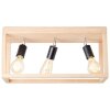 Brilliant Nerea Plafondlamp Hout licht, Zwart, 3-lichts