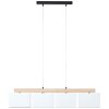 Brilliant Rayan Hanglamp Hout licht, Zwart, 4-lichts