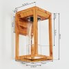 Leset Buiten muurverlichting Bruin, houtlook, 1-licht