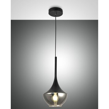 Fabas Luce Apollo Hanglamp Zwart, 1-licht