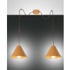 Fabas Luce Esino Hanglamp Hout donker, 2-lichts