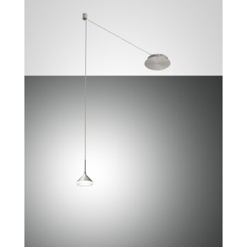 Fabas Luce Isabella Hanglamp LED Aluminium, Chroom, Nikkel mat, 1-licht