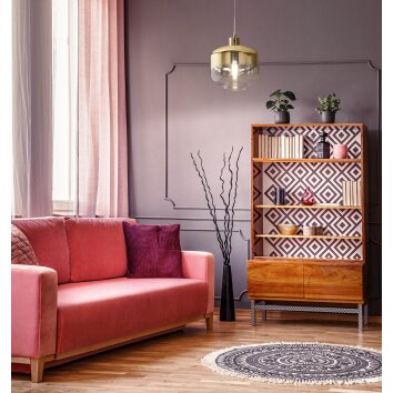 Fabas Luce Cathy Hanglamp Goud, 1-licht