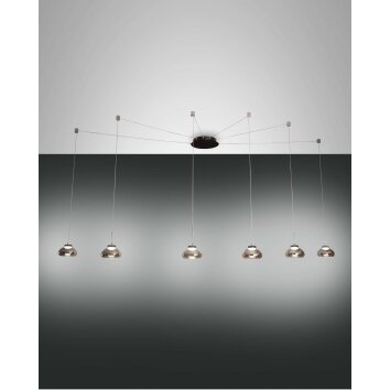 Fabas Luce Arabella Hanglamp LED Zwart, 6-lichts