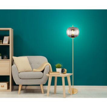 Globo BLACKY Staande lamp Messing, 1-licht